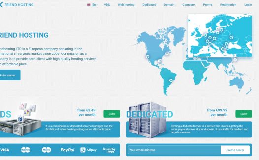 Friendhosting评测:来自欧洲的“流量无限”老朋友